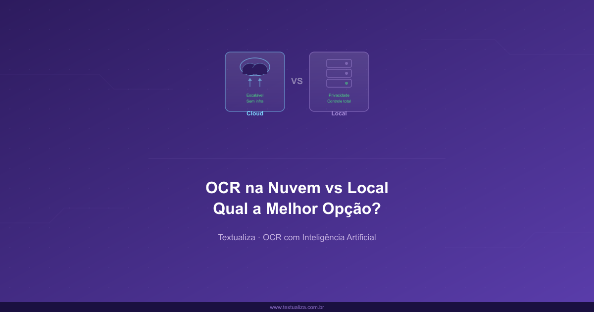 Comparativo entre OCR na nuvem e OCR local para empresas